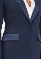 VICOLO Giacca blu da donna con inserti in raso TF0304 A89 VICOLO 