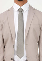 Cravatta beige da uomo con motivo astratto 2059/4C  LANVIN 
