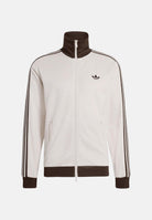 ADIDAS ORIGINALS Felpa con zip BECKENBAUER panna e marrone da uomo KQ9491 . ADIDAS ORIGINALS 