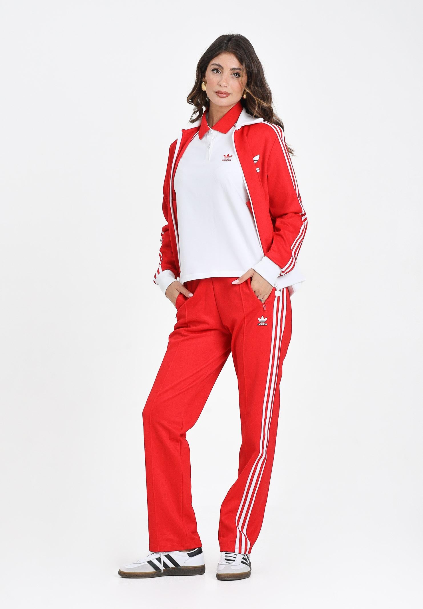 ADIDAS ORIGINALS Pantalone sportivo Beckenbauer rosso da donna JV7392  ADIDAS ORIGINALS 