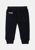 Pantalone nero da neonato con stampa logo DQ2547D003G DQ900 DSQUARED2 