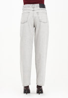VICOLO Jeans Phoebe da donna in denim grigio chiaro dal lavaggio vintage DF5139 VU VICOLO 