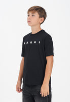 MARNI T-shirt a manica corta nera per donna, ragazzi e bambini con stampa logo M01601M00RF 0M900 MARNI 