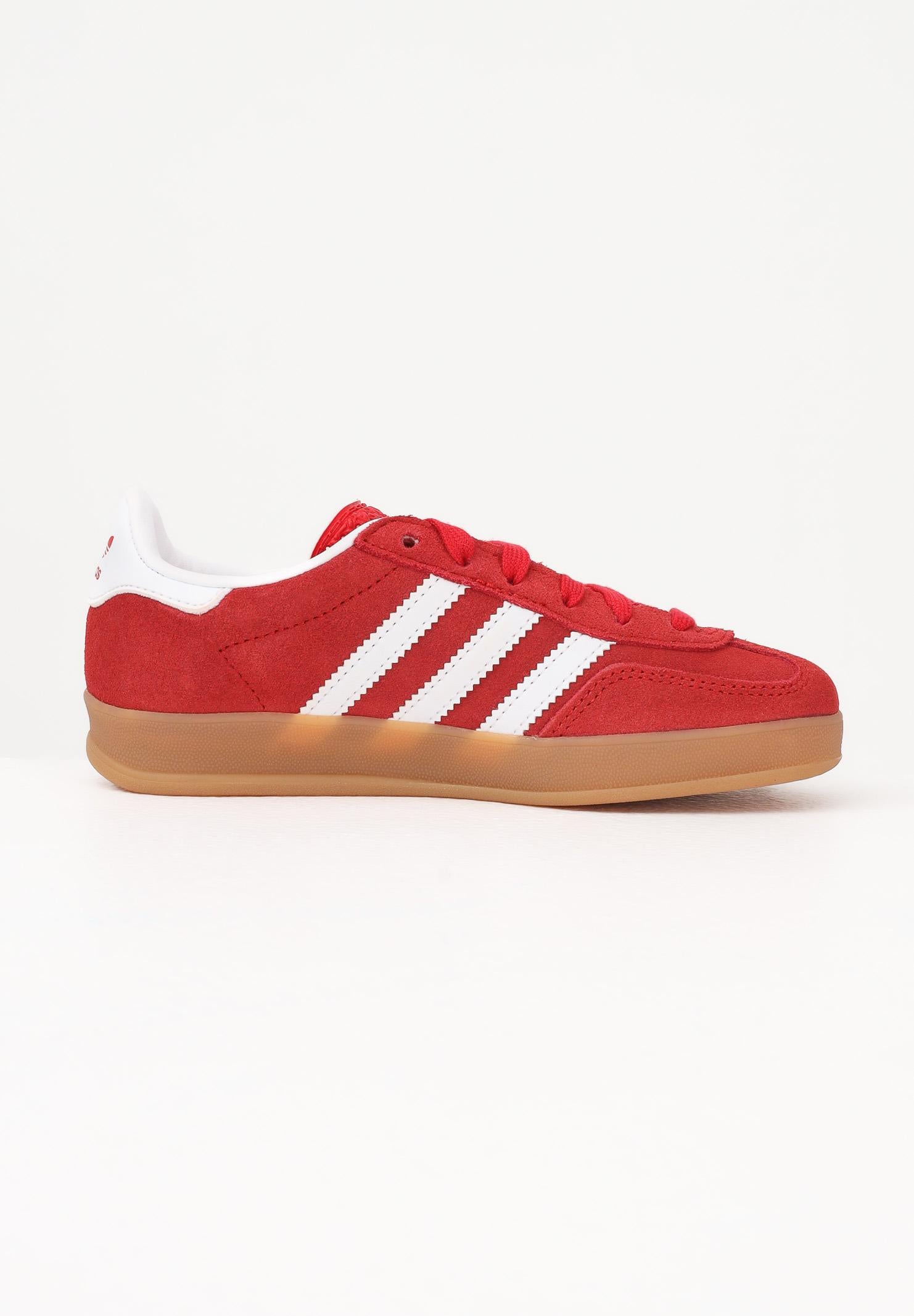 ADIDAS ORIGINALS Sneakers GAZELLE INDOOR rosse per bambino e bambina IH9136 . ADIDAS ORIGINALS 