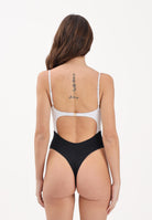 ELISABETTA FRANCHI Costume intero bianco e nero da donna con logo CS02M61E2 309 ELISABETTA FRANCHI 