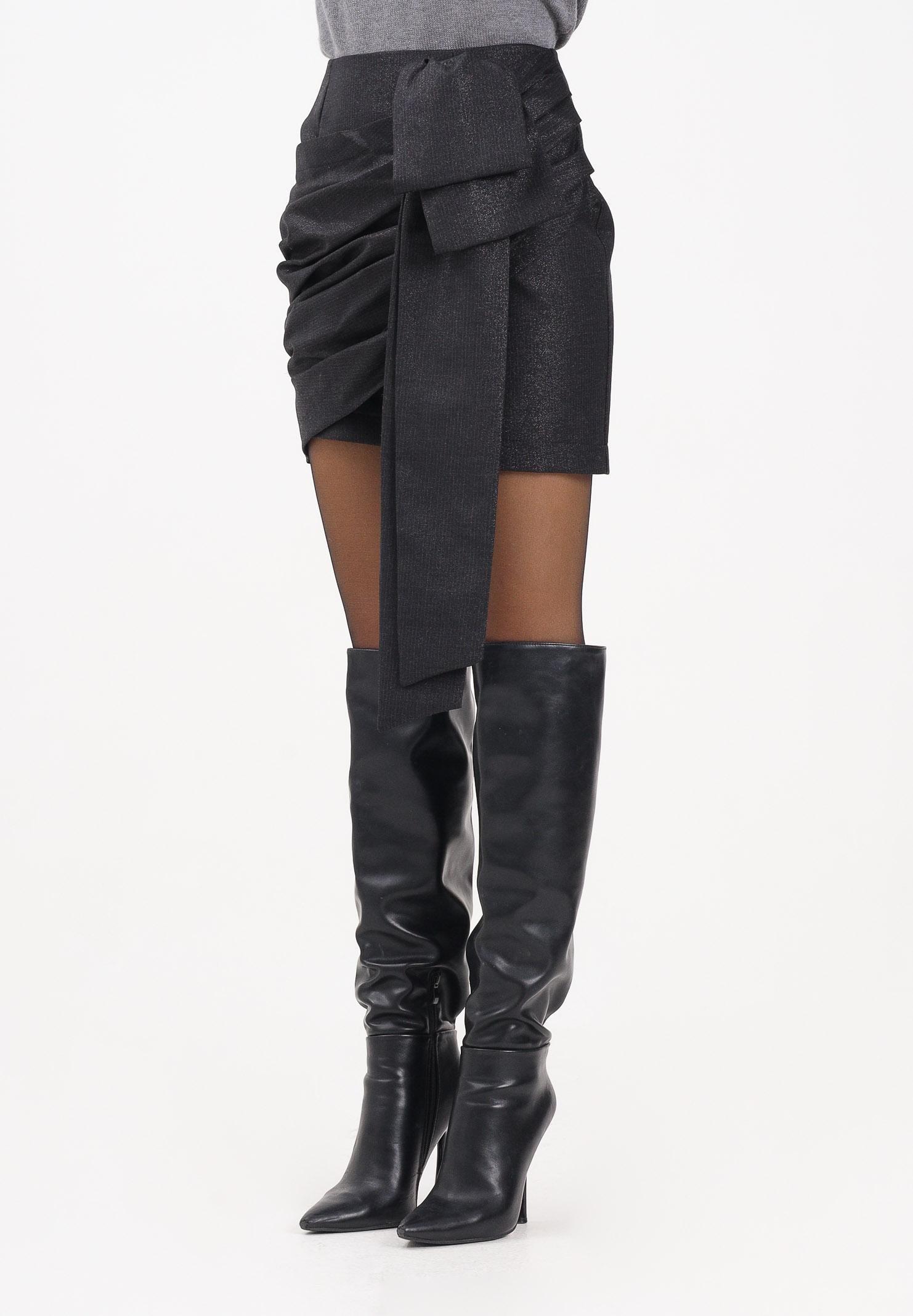 PINKO Gonna corta nera da donna con fiocco 106144A305 Z99 PINKO 