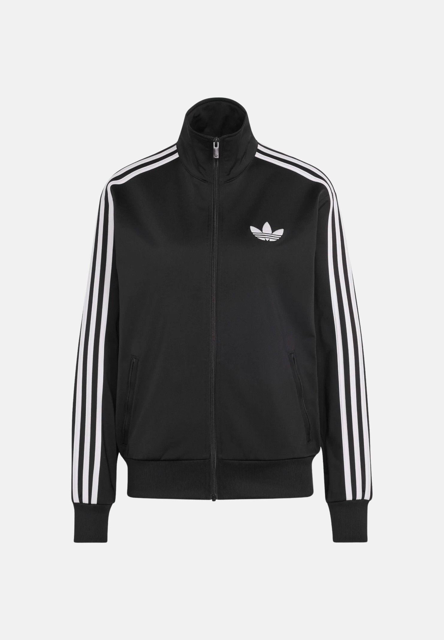 ADIDAS ORIGINALS Felpa con zip Firebird Loose nera da donna KD7983 . ADIDAS ORIGINALS 