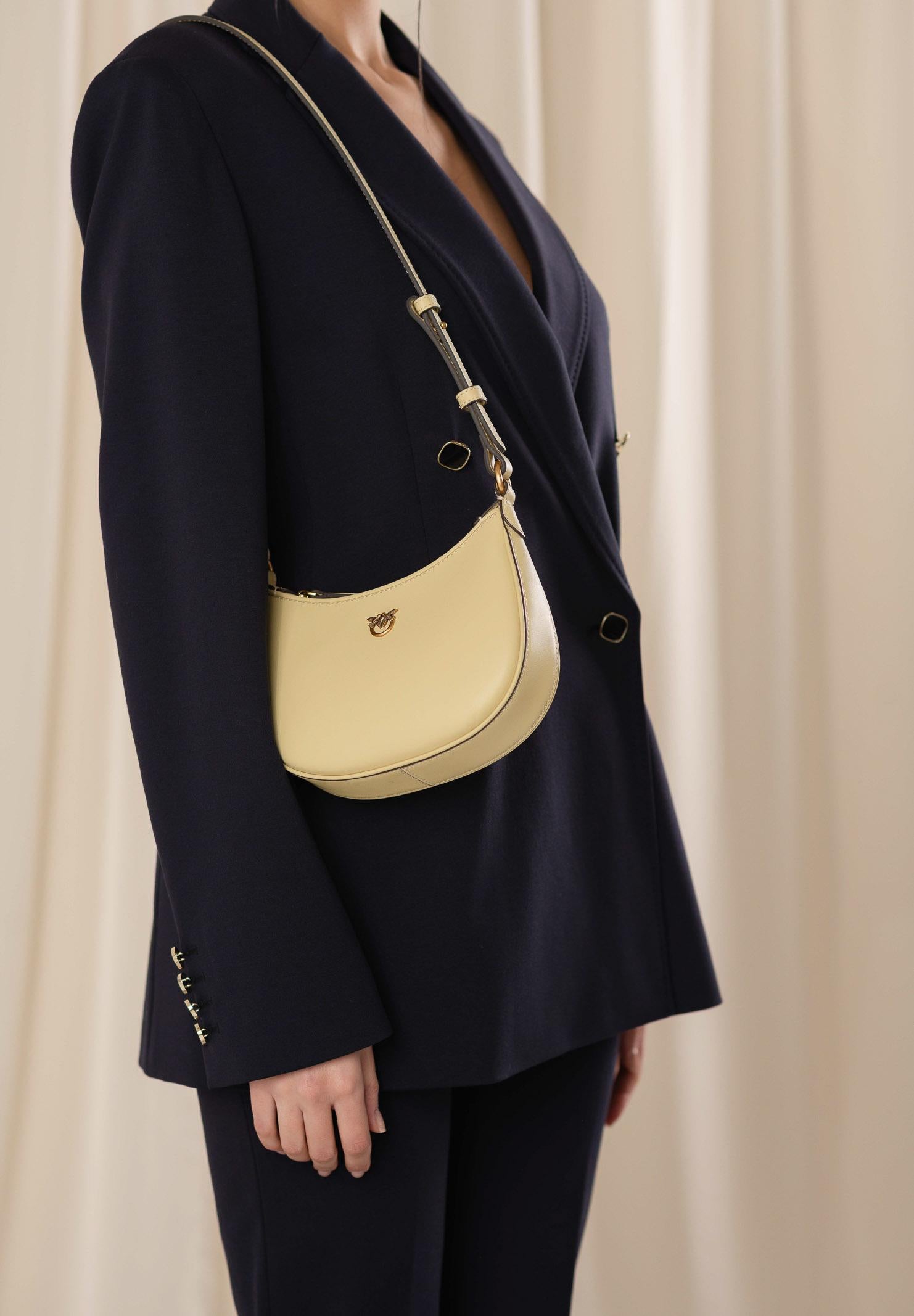 PINKO Borsa a spalla Half Moon giallo vaniglia da donna 103538A0F1 C39Q PINKO 