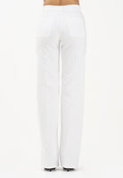 ELISABETTA FRANCHI Jeans a vita alta avorio da donna con dettagli gioiello PJ25D61E2 360 ELISABETTA FRANCHI 