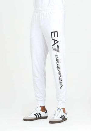 EA7 Pantalone sportivo bianco da uomo con stampa logo 7M000571AF13512 M0003 EA7 