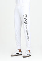 EA7 Pantalone sportivo bianco da uomo con stampa logo 7M000571AF13512 M0003 EA7 