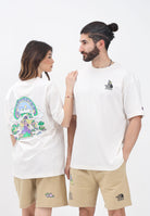 THE NORTH FACE T-shirt a manica corta Clean Trails Oversized panna per uomo e donna NF0A8C2TQLI1  THE NORTH FACE 