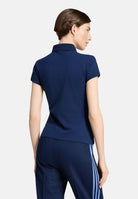 ADIDAS ORIGINALS Polo a manica corta 3 STRIPES blu da donna KS4762 . ADIDAS ORIGINALS 