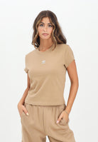 ADIDAS ORIGINALS T-shirt a manica corta Essentials Slim beige da donna JW5043  ADIDAS ORIGINALS 