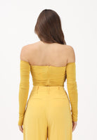 ELISABETTA FRANCHI Body giallo da donna con drappeggi BO01561E2 EV4 ELISABETTA FRANCHI 