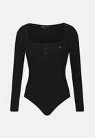 TOMMY JEANS Body a manica lunga nero da donna con logo DW0DW22533 BDS TOMMY JEANS 