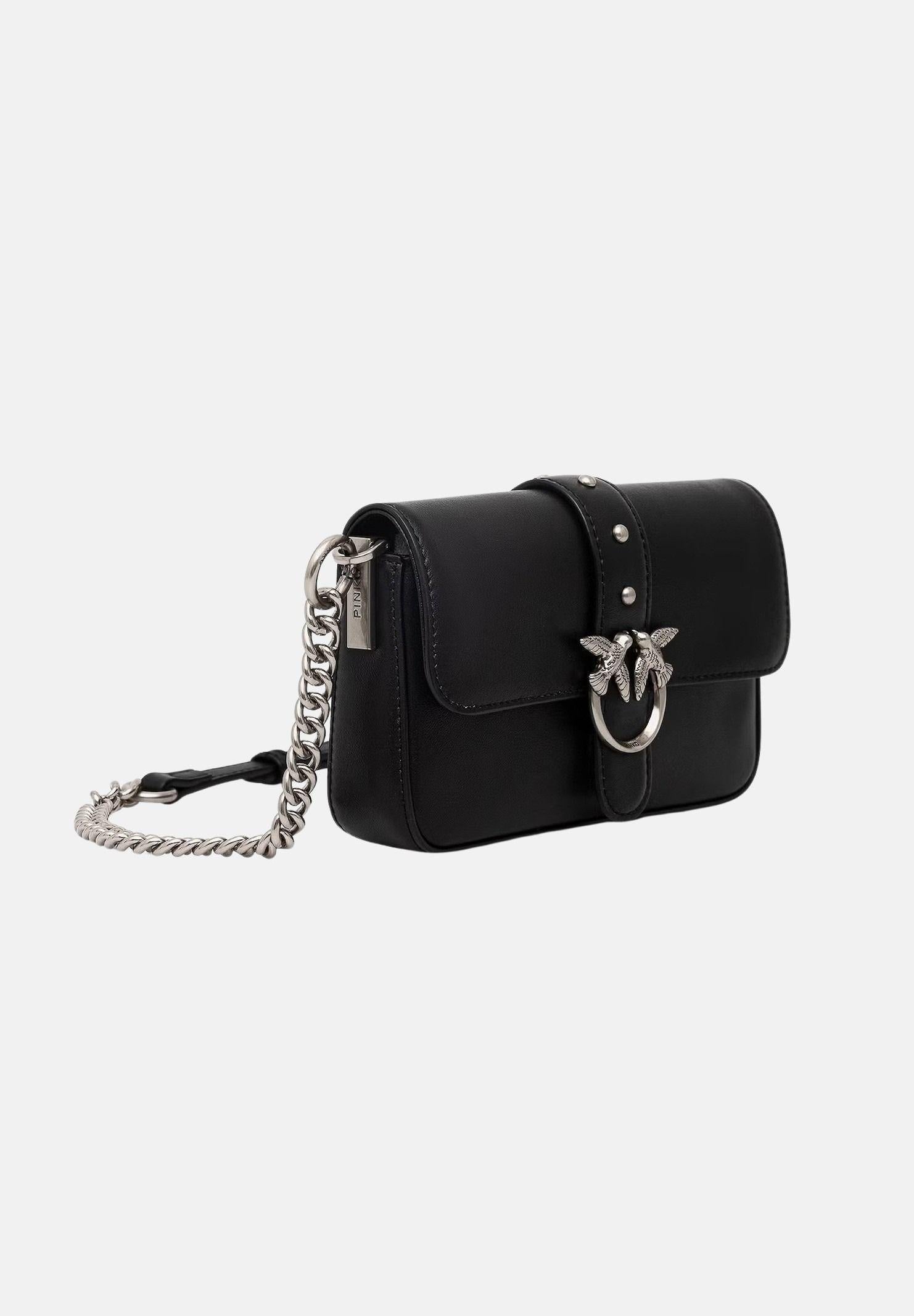 PINKO Borsa a tracolla Baby Love Bag One Slouchy nera da donna 105353A0QO Z99O PINKO 