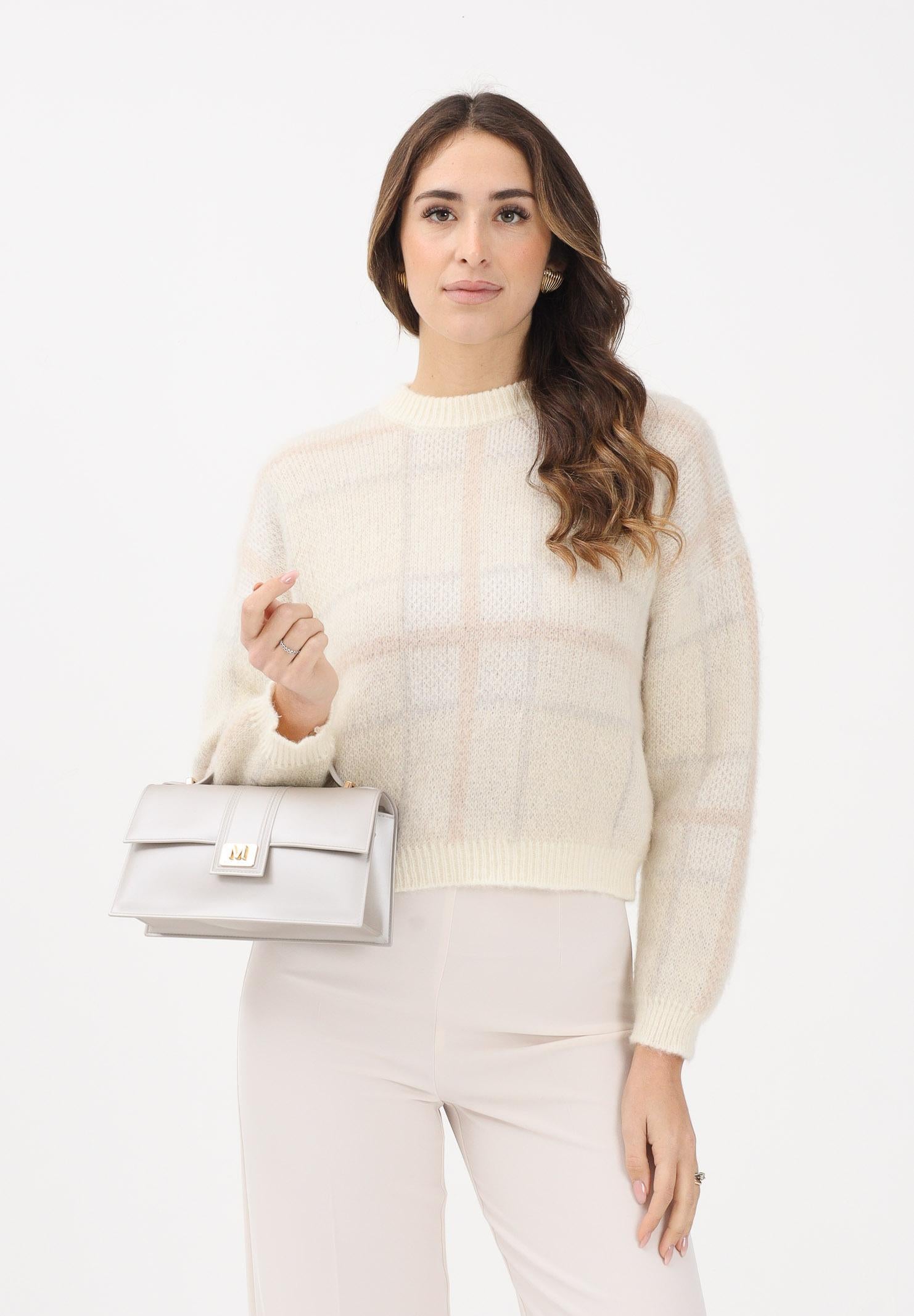 VICOLO Maglioncino girocollo panna da donna 55221F BE VICOLO 