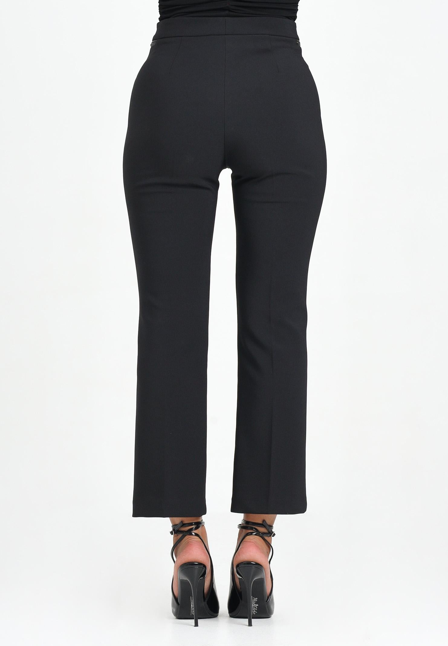 ELISABETTA FRANCHI Pantalone elegante nero da donna in doppio crêpe<BR/> PA10856E2 110 ELISABETTA FRANCHI 