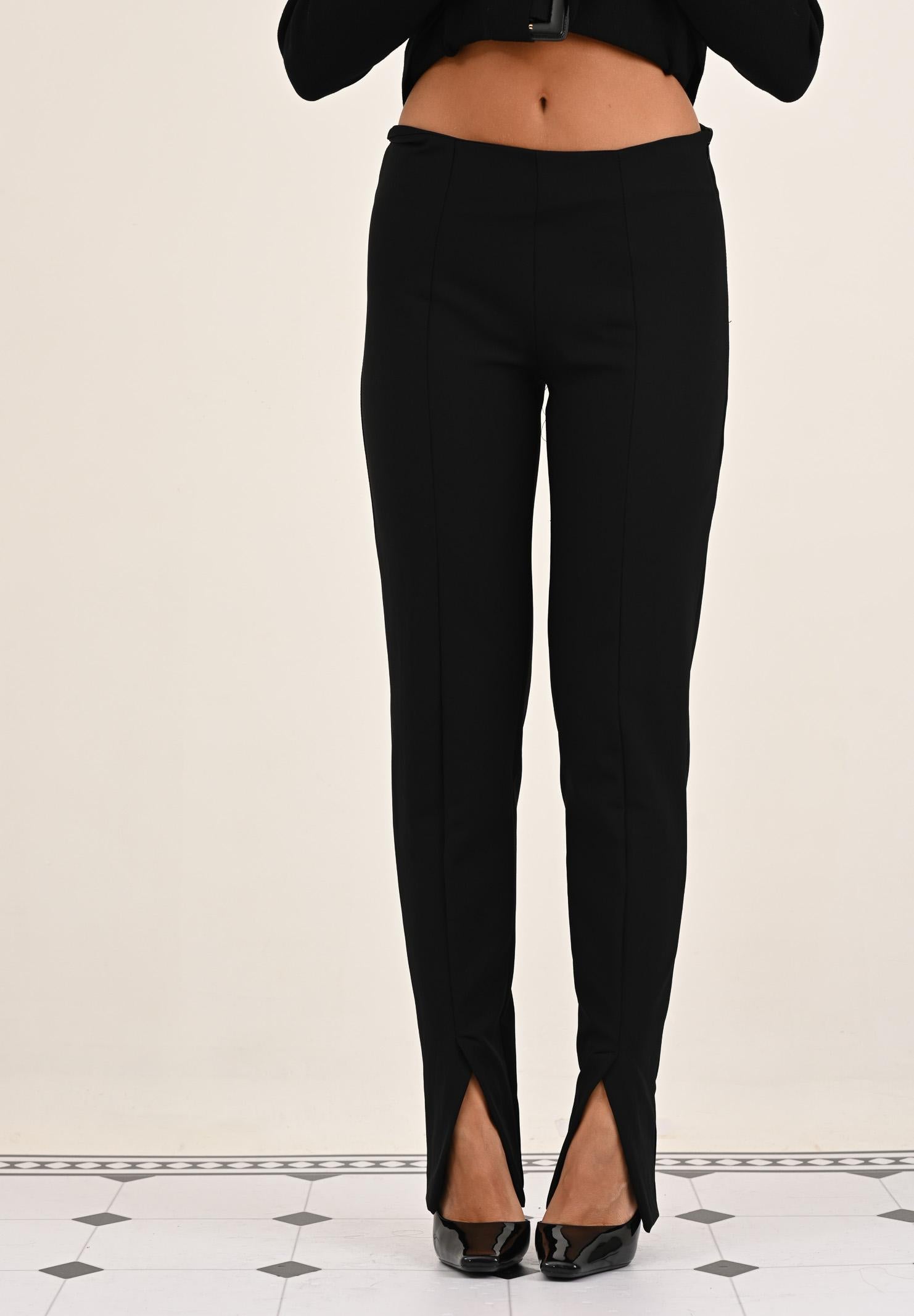VICOLO Pantalone nero da donna con spacchetti TF1945 NE VICOLO 
