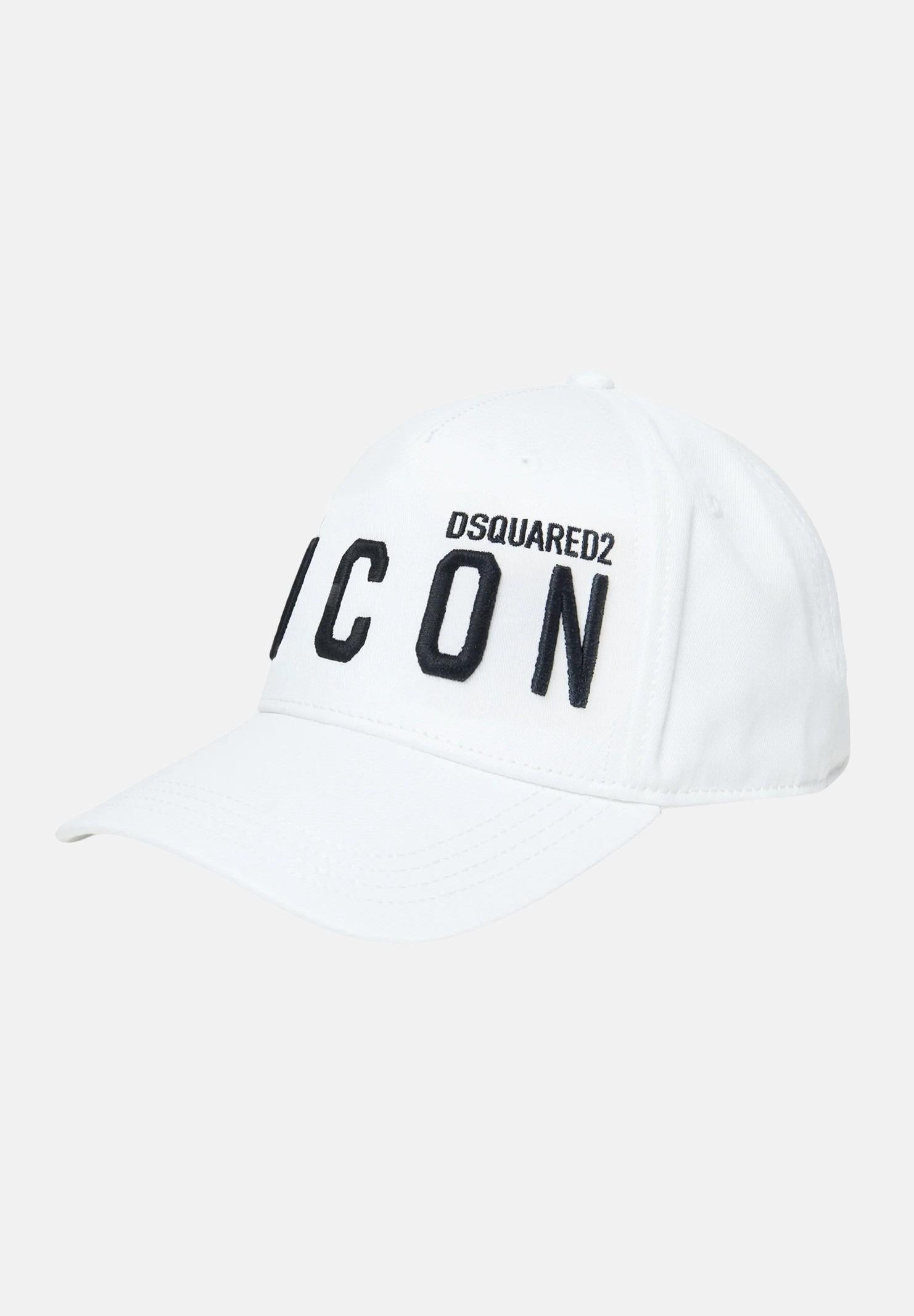 DSQUARED2 Cappello con visiera D2 Icon bianco per uomo e donna DQ04IBD00I8 DQ100 DSQUARED2 