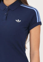 ADIDAS ORIGINALS Polo a manica corta 3 STRIPES blu da donna KS4762 . ADIDAS ORIGINALS 
