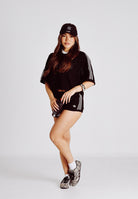 ADIDAS ORIGINALS Shorts Knitted Crochet nero da donna KC6478 . ADIDAS ORIGINALS 