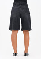 AKEP Bermuda in denim nero da donna con borchie BMKD11102 V1 AKEP 