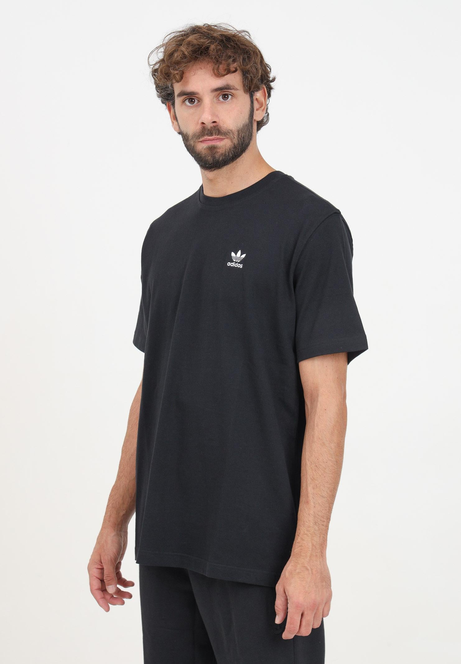 ADIDAS ORIGINALS T-shirt a manica corta Adicolor Classics Back+Front Trefoil Boxy nera da uomo II5760 . ADIDAS ORIGINALS 