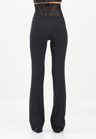 ELISABETTA FRANCHI Pantalone elegante nero da donna con fermagli gioiello PA13257E2 110 ELISABETTA FRANCHI 