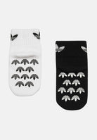 ADIDAS ORIGINALS Set composto da due paia di calzini antiscivolo bianchi e neri da neonato IQ3390 . ADIDAS ORIGINALS 
