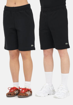 LACOSTE Shorts sportivo nero per uomo e donna con logo GH9860 031 LACOSTE 