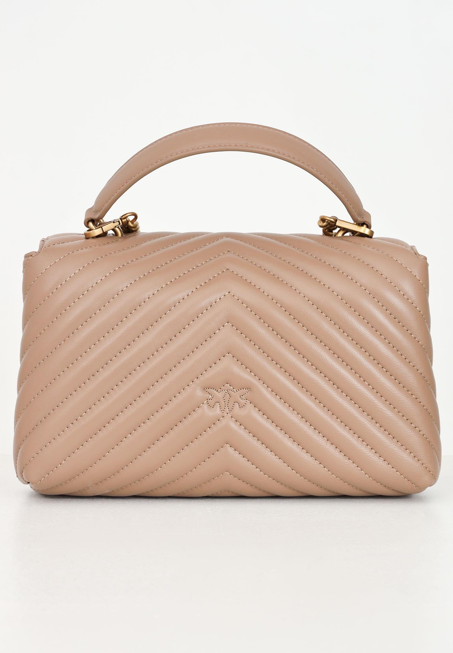 PINKO Borsa a mano Classic Love Bag Puff da donna in nappa trapuntata biscotto 100043A0GK D01Q PINKO 