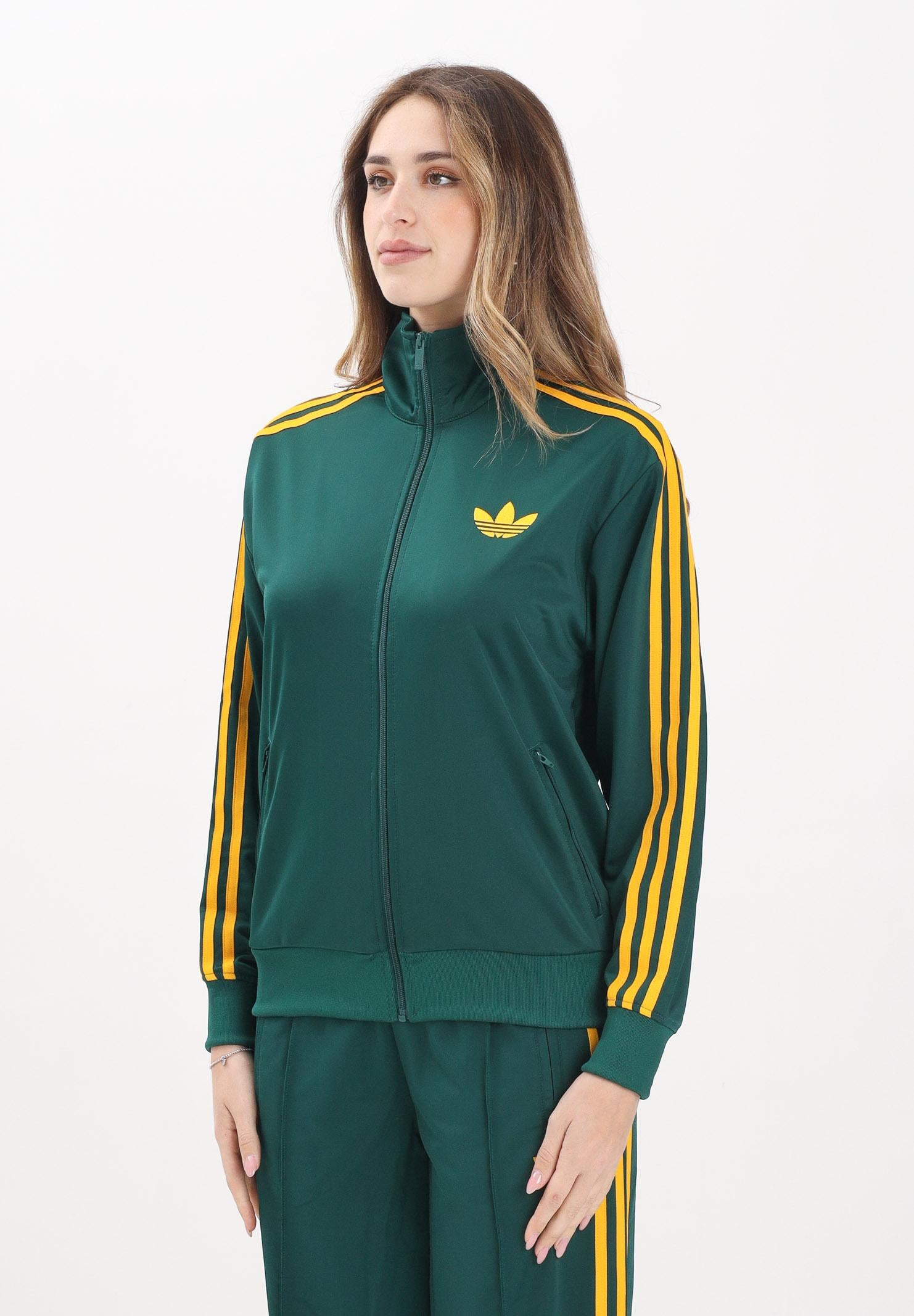ADIDAS ORIGINALS Felpa con zip adicolor Classic Firebird Loose verde da donna JP2299  ADIDAS ORIGINALS 