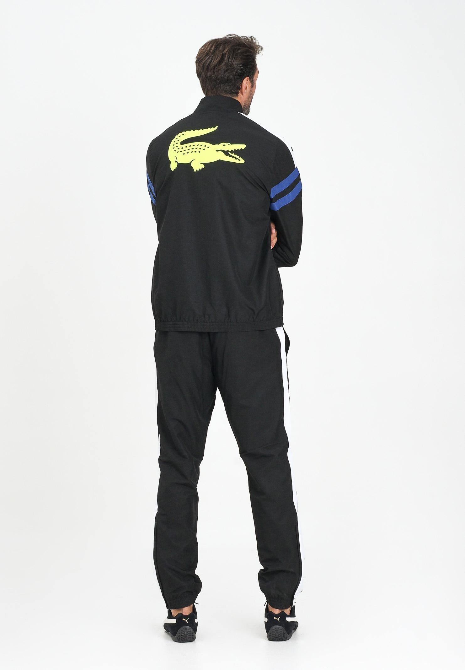 LACOSTE Tuta nera da uomo con maxi stampa sul retro WH4766 7LI LACOSTE 