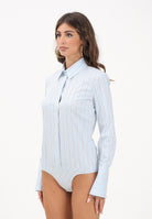 PATRIZIA PEPE Camicia body azzurro da donna con motivo a righe 8C0820A544 FG15 PATRIZIA PEPE 