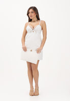 ELISABETTA FRANCHI Abito corto avorio da donna con elastici AB95062E2 360 ELISABETTA FRANCHI 