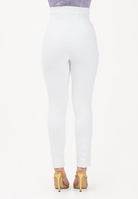 ELISABETTA FRANCHI Pantalone elegante avorio da donna con elastici PA15861E2 360 ELISABETTA FRANCHI 