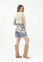 DSQUARED2 Bermuda a quadretti blu e bianchi per donna, ragazzi e bambini rifinito da logo DQ2718D0ABP DQ870 DSQUARED2 