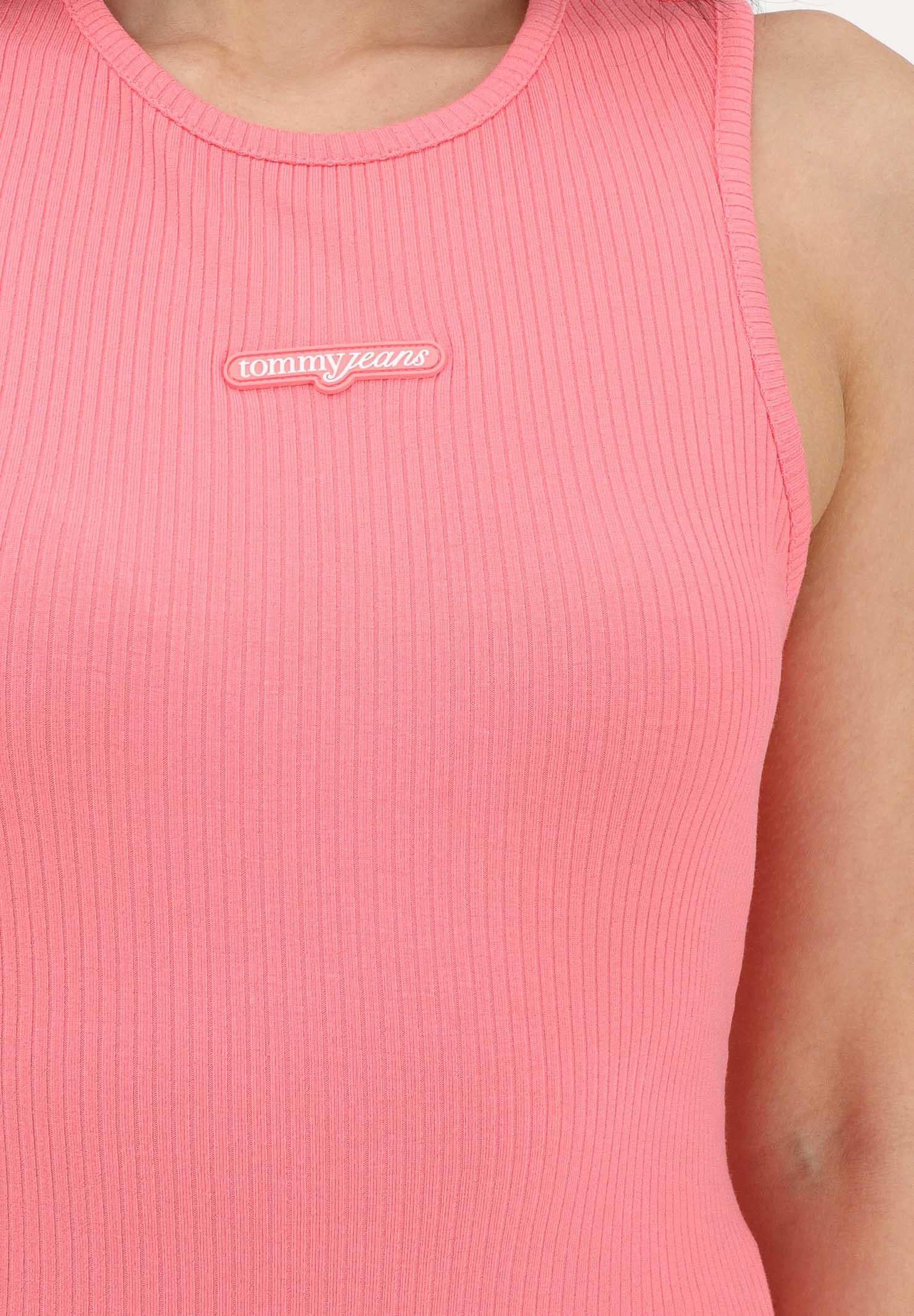 TOMMY JEANS Canotta rosa da donna con logo DW0DW22282 TIE TOMMY JEANS 