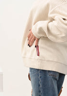 DSQUARED2 Felpa girocollo panna per donna, ragazzi e bambini in velluto a coste DQ2999D0AE3 DQ102 DSQUARED2 