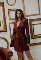 SANTAS Abito corto HÉROÏNE bordeaux da donna PV2604 BO SANTAS 