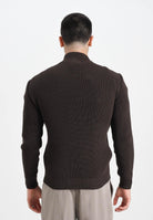 BOMBOOGIE Giubbotto in pelle e maglia Komb marrone da uomo JMKOMBGMK5 163 BOMBOOGIE 