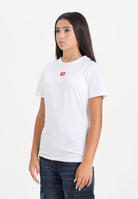 DIESEL T-shirt a manica corta bianca per donna, ragazzi e bambini con logo J025010GRAI K100 DIESEL 