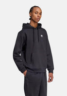 ADIDAS ORIGINALS Felpa con cappuccio Trefoil Essentials Loose nera da uomo JV6056 . ADIDAS ORIGINALS 