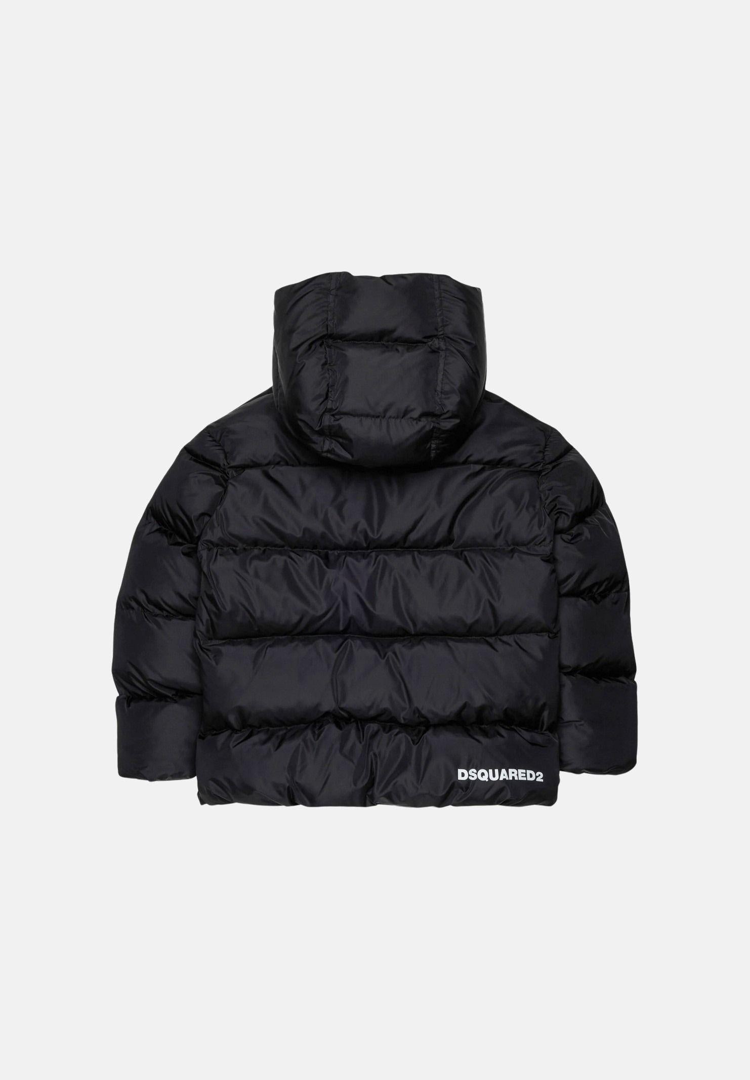 DSQUARED2 giubbotto piumino con cappuccio in nylon black nero, colore basico nero, donna. DQ1090D00BN DQ900 DSQUARED2 