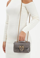 PINKO Borsa a tracolla Baby Love Bag Puff da donna in morbida nappa grigia 100040A0F2 K33Q PINKO 