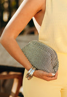 SANTAS Clutch Sparkling con strass per un effetto glamour SPARKLING ARGENTO SANTAS 