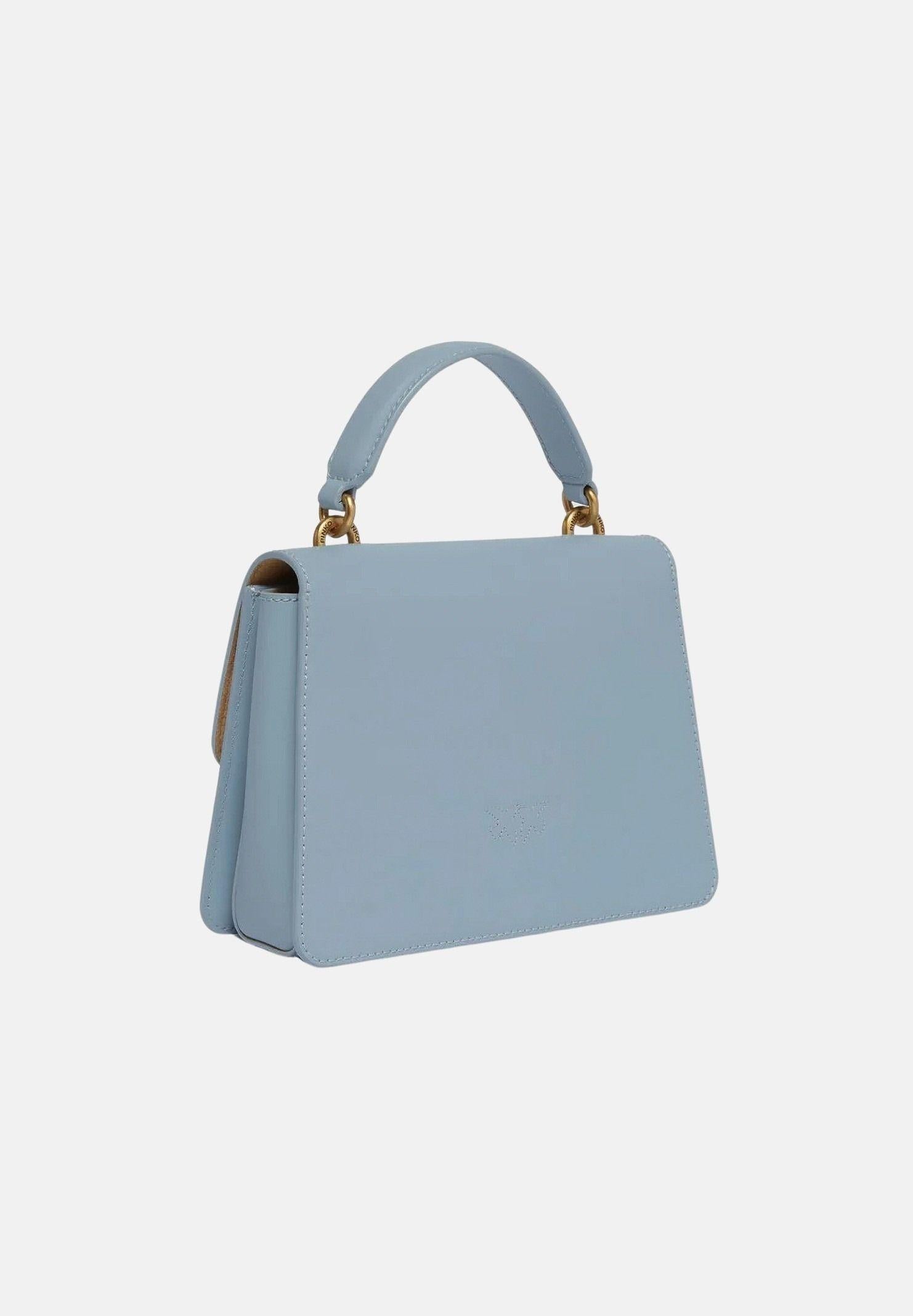 PINKO Borsa a mano Mini Love Bag One Top Handle Light celeste da donna 100071A0F1 E37Q PINKO 