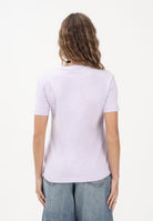 CALVIN KLEIN JEANS T-shirt a manica corta lilla da donna con logo LV047B224G 3OQ CALVIN KLEIN JEANS 